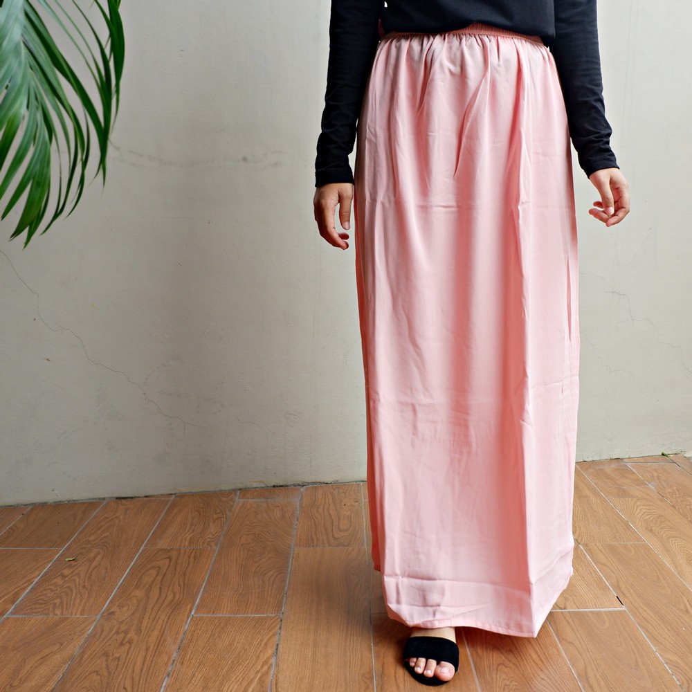 Rok Panjang / Office Skirt bahan wolly crepe