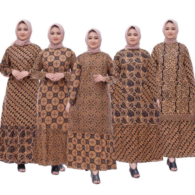 GAMIS DRESS BATIK HANDMADE- GAMIS BATIK WANITA PEKALONGAN- GAMIS BATIK KHAS PEKALONGAN