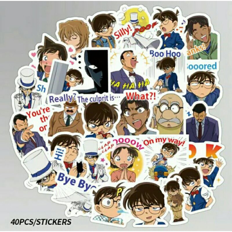 Jual ( BISA COD ) Stiker Detective Conan 40 Pcs | Shopee Indonesia