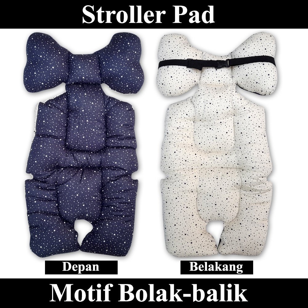 3 in 1 SPECIAL SET Stroller Pad + Seat Belt Pad + Kelambu Stroller jp k katun Jepang kaos