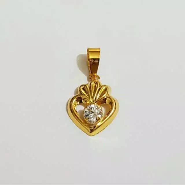 Liontin emas asli kadar 700 model hati