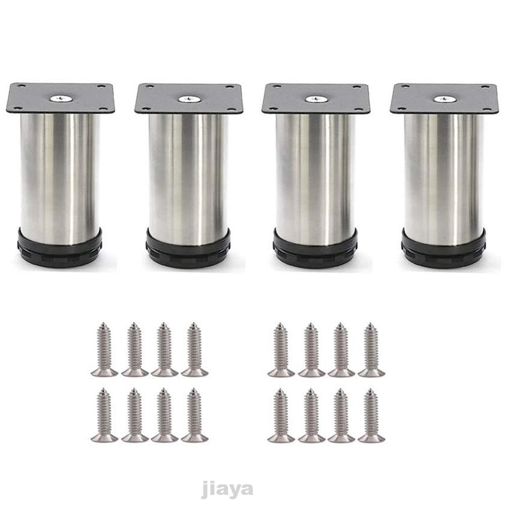 50 80mm 4pcs Cabinet Legs Height Adjustable Stainless Steel Silver