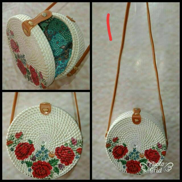 

Tas Rotan Motif Lukis/Deco