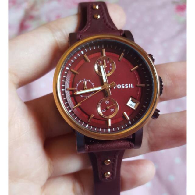 Fossil boyfriend watch es 4114 ( bf wine )
