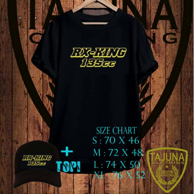 Paket kaos dan topi RX KING size XL