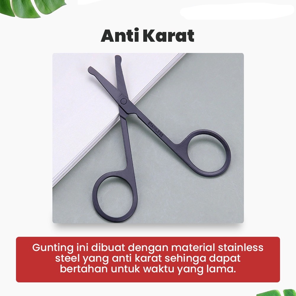 Gunting Alat Cukur Bulu Hidung Nose Hair Scissor Stainless Steel