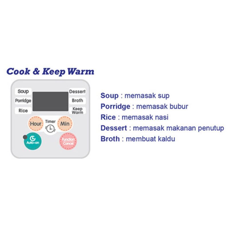 lov me❤ Baby Safe Slow Cooker LB06D Otomatis dan bisa atur waktu - 1.5L