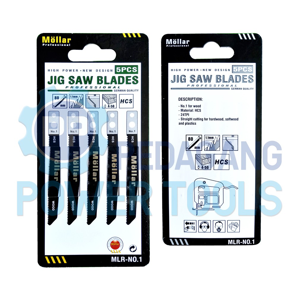 MOLLAR NO 1 MATA JIGSAW GERGAJI KAYU POTONG TRIPLEK JIG SAW BLADE