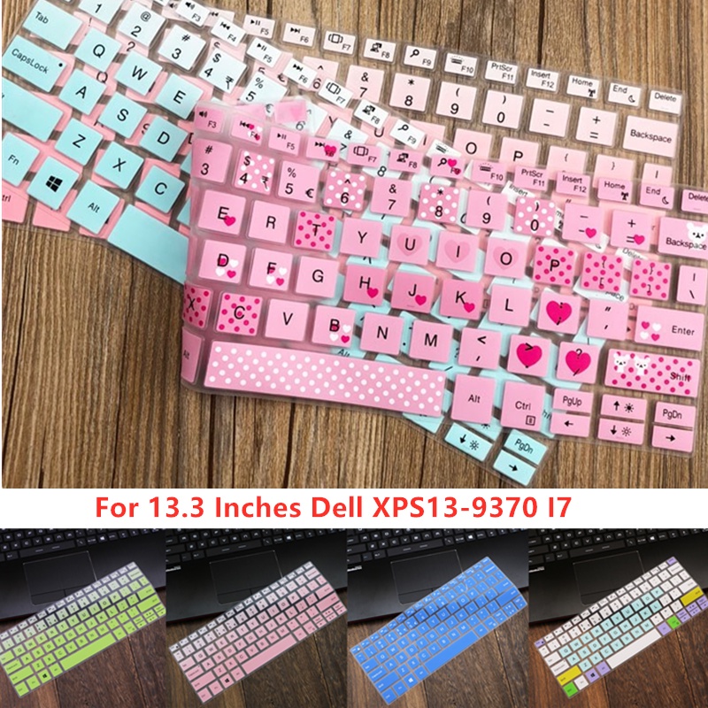 For 13.3 Inches Dell XPS13-9370 I7 Soft Ultra-thin Silicone Laptop Keyboard Cover Protector