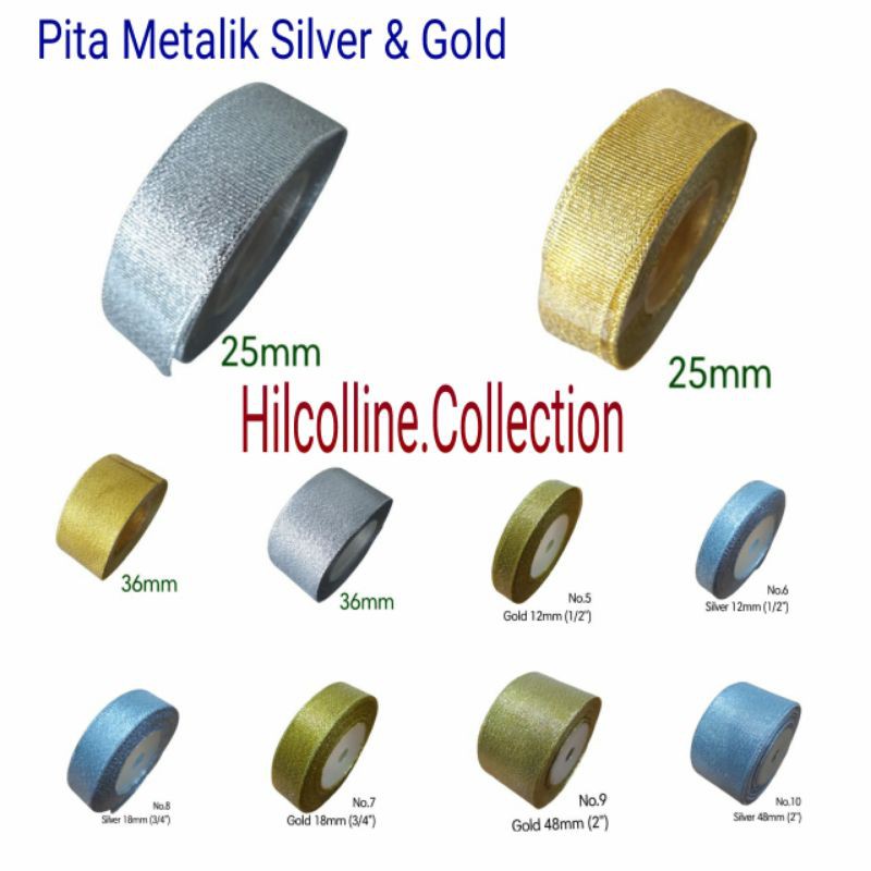 

Pita Glitter Gold Silver 18meter Harga/roll
