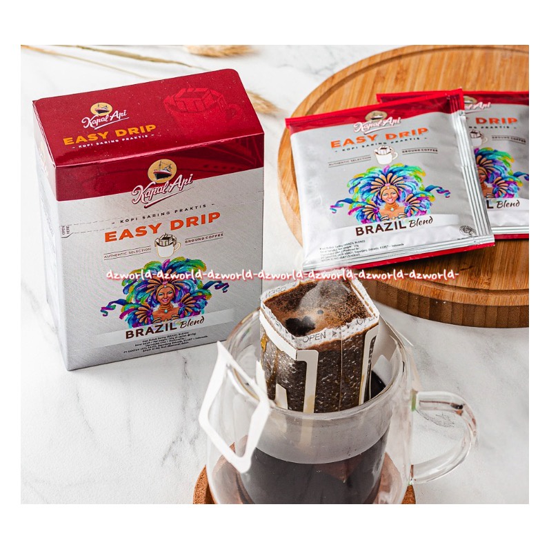 Kapal Api Easy Drip Brazil Blend 5sachet Blend Kopi Bazill Brazillia Bubuk Kapalapi Dengan Saringan Kopi Saring Coffee Drip BrazilBlend