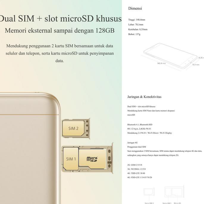 promo Xiaomi Redmi 5A Smartphone - Gold 16 GB/ 2 GB Garansi Resmi TAM - Abu -abu Tua