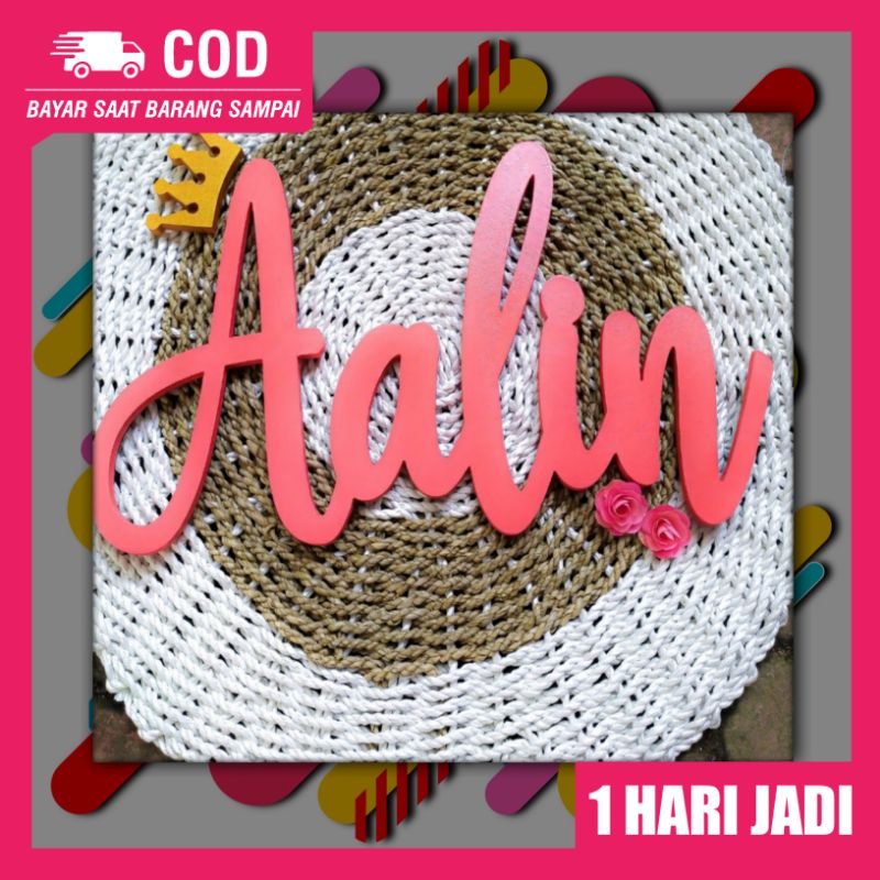 Huruf Kayu / Custom Huruf Kayu / Huruf Timbul / Huruf Kayu Timbul / Dekorasi / Huruf Kayu 3D