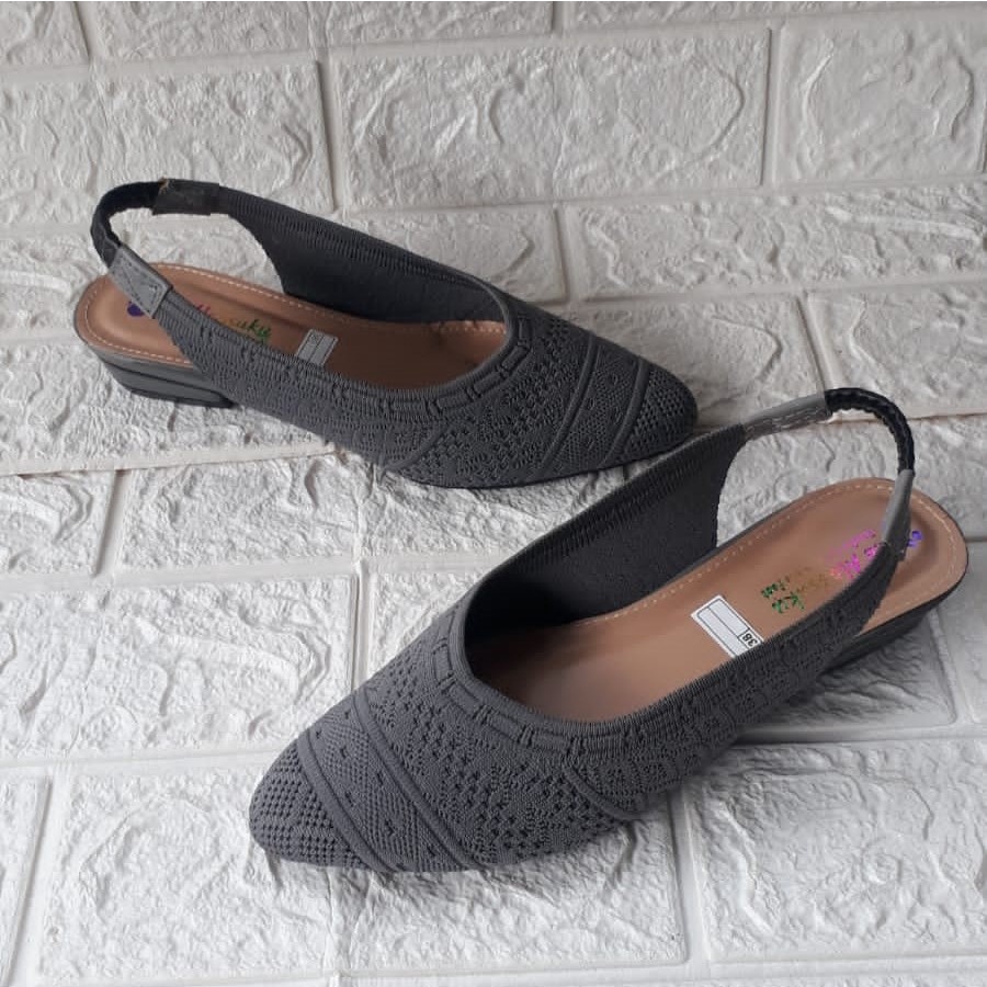 Alassuku.ID - Flat Shoes Rajut Import Tali Belakang Terbaru 2022