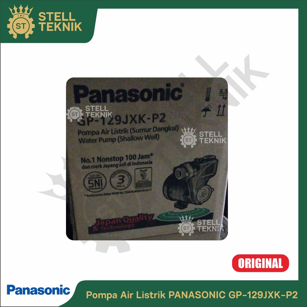 Pompa Air Listrik PANASONIC GP-129JXK-P2 Sumur Dangkal Water Pump / Mesin Pompa Air Listrik Sumur Da