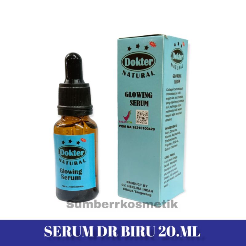 SERUM GLOWING WHITENING DR BIRU 20 ML -DOKTER NATURAL