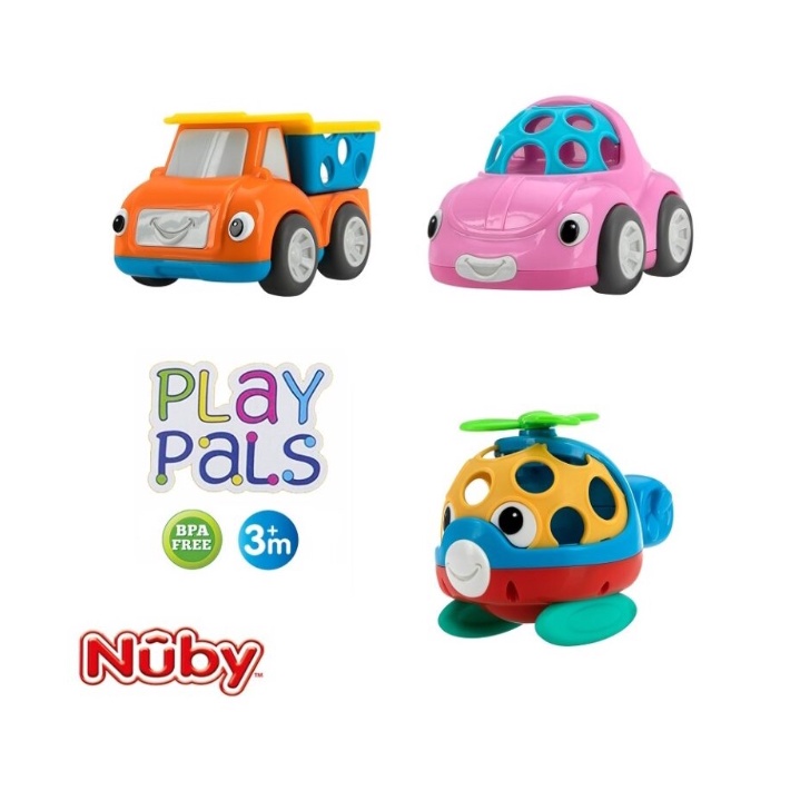 Nuby SILLY SHAKERS 3m+ Mainan Sensori Anak / Play Pals Rattle 3m+ / Silicone Ball 3m+ / Mainan Teether Anak Bayi