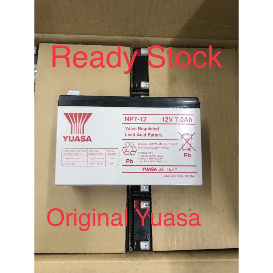 Baterai Aki Kering Yuasa 12v 7Ah Aki Kering Ups Yuasa Np7-12 12V 7Ah