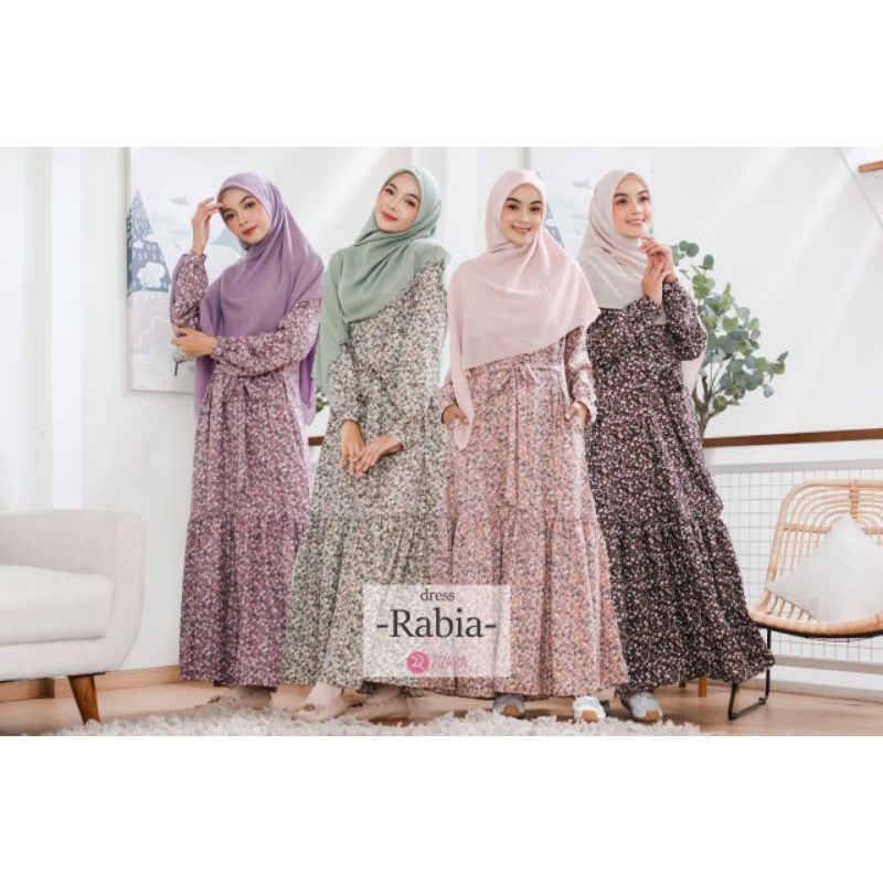 Rabia dress Ori Zizara | Gamis Zizara | Gamis Printing | Gamis busui | Zizara
