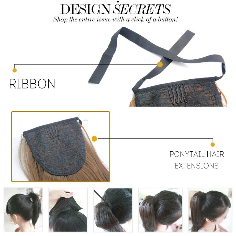 Wig / Rambut Sambungan / Extension Model Clip On Gaya Korea untuk Wanita