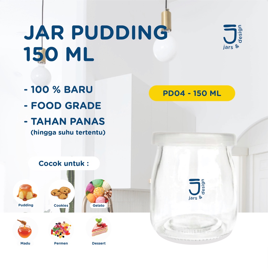 PD04 - Jar Puding 150ml / Jar Kaca 150ml
