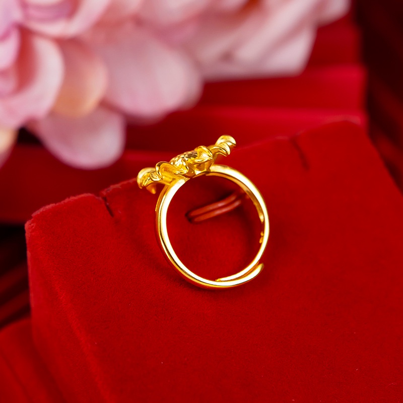 Cincin Desain Bunga Matahari 24k Gaya Korea Untuk Wanita Sun Flower