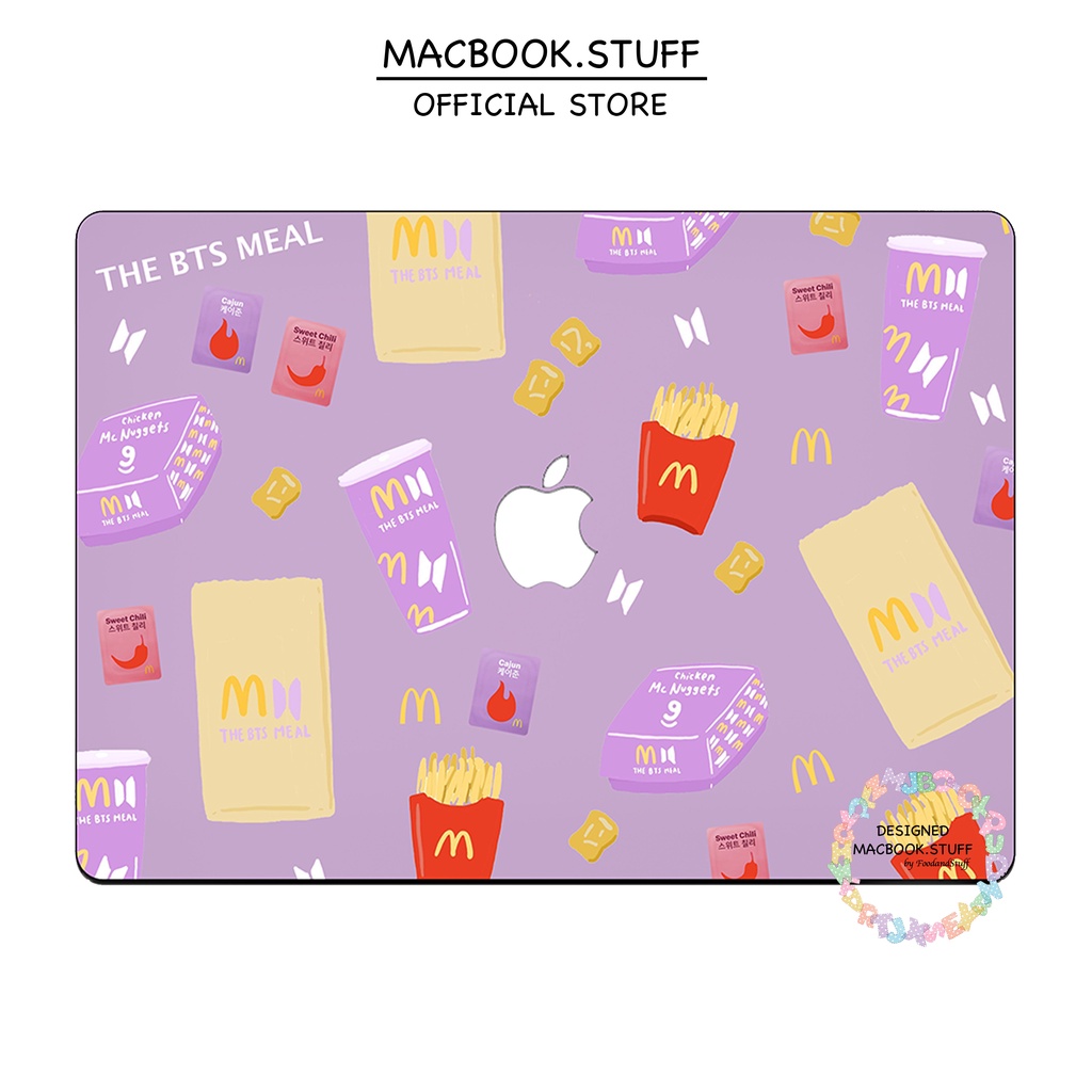 MACBOOK Case CUSTOM BTS MCD MEAL DESIGN NEW AIR PRO RETINA 11 12 13 14 15 16 INCH NON /  WITH CD ROOM / TOUCHBAR / TOUCH ID / M1 2020 2021 2022