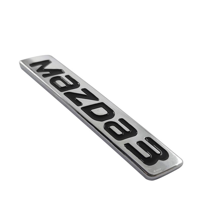 1 X ABS Chrome MAZDA 3 MAZDA3  Logo Car Auto Emblem Badge Sticker Decal Replacement For MAZDA 3