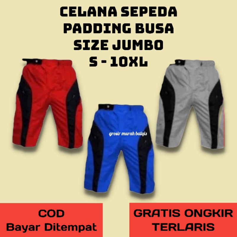 BIG SIZE JUMBO Celana sepeda gowes MTB padding Model terbaru - Celana padding sepedah bersepeda
