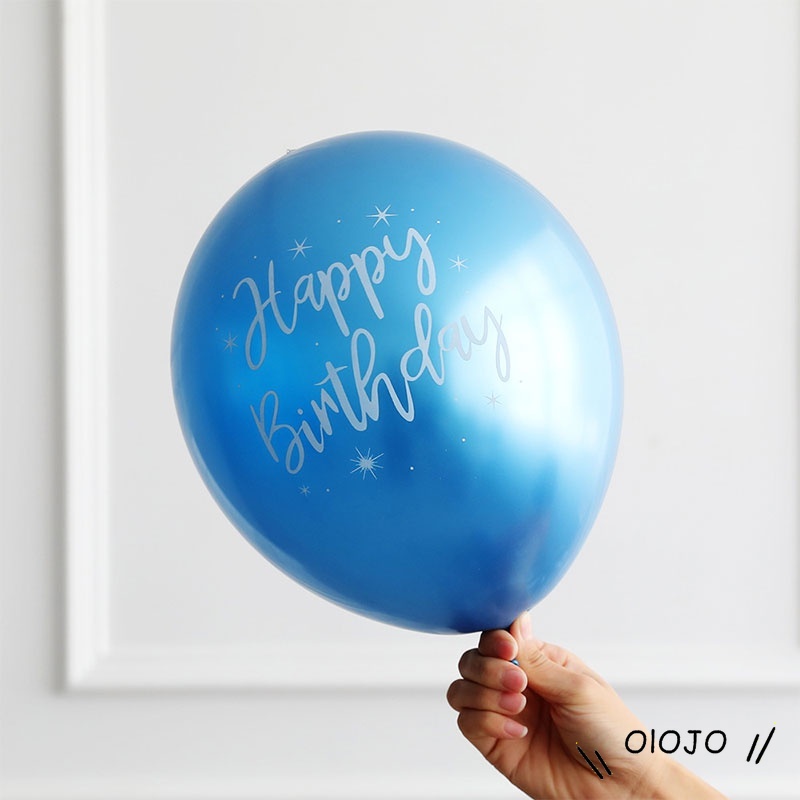 Balon Latex Tulisan Happy Birthday 12inchi - ol