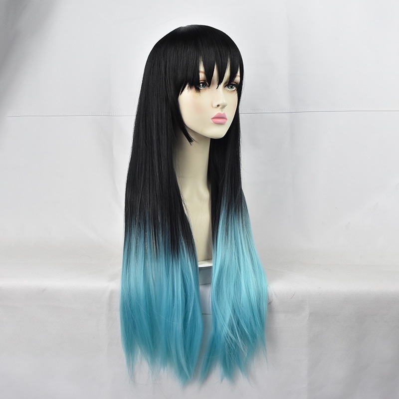 LOL-66 wig inosuke kimetsu no yaiba female version rambut palsu cosplay  demon slayer