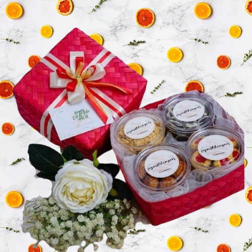 Cod Sepasang Varian Besek Warna Biasa-Besek Warna-Boks Hampers