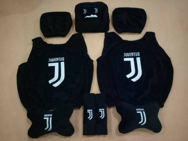 Bantal Mobil Juv3ntus Set 5 in 1 / Sarung Jok juv3ntus 5 in 1