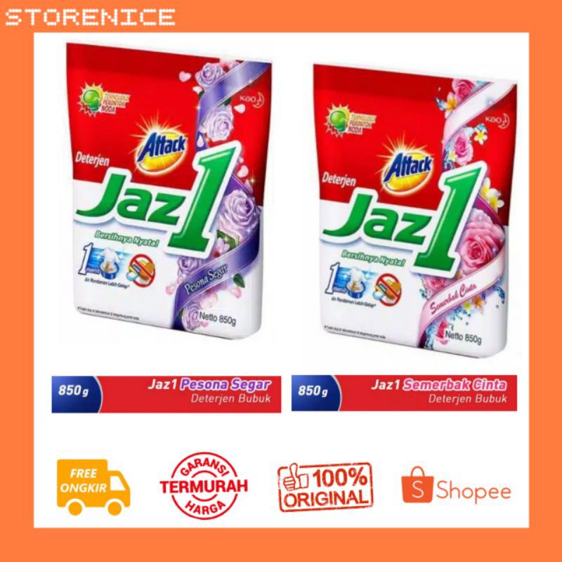 ATTACK JAZZ ONE/JAZ1 DETERJEN/DETERGEN BUBUK 850 GR