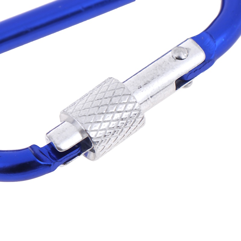 2pcs Carabiner Bentuk D Bahan Aluminum Warna Acak
