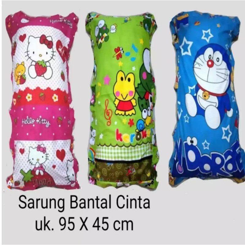 Sarung Bantal Cinta Jumbo Size 45x95cm Karakter