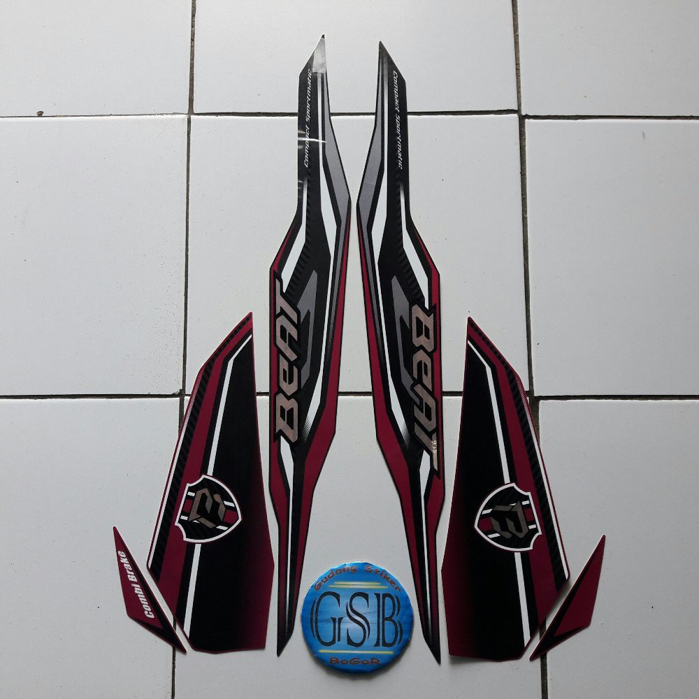 Variasi Striping Motor Honda Beat Fi Iss 2019 Hitam Pink Shopee Indonesia