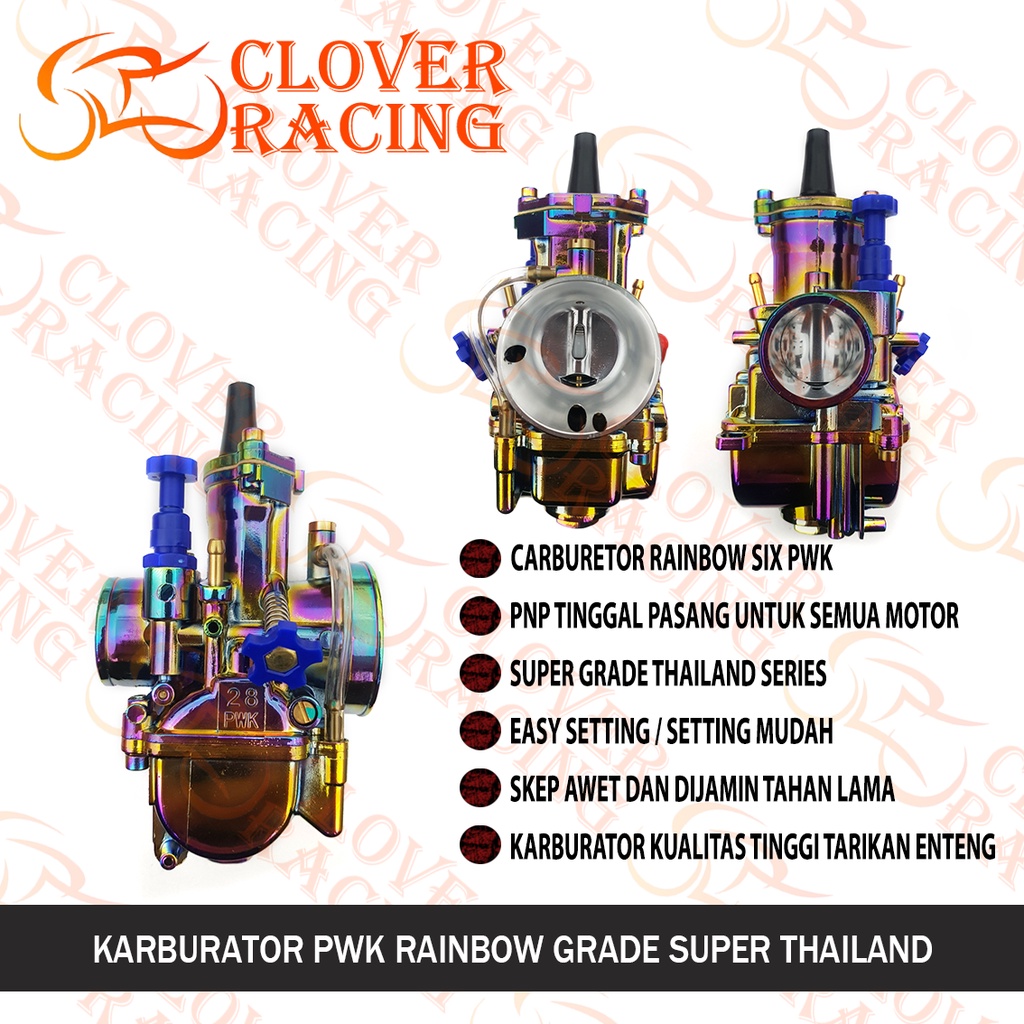 [ BISA COD ] KARBURATOR WARNA PELANGI RAINBOW PWK 28 30 32 34 PELANGI KOTAK GRADE A SERIES CARBURETO