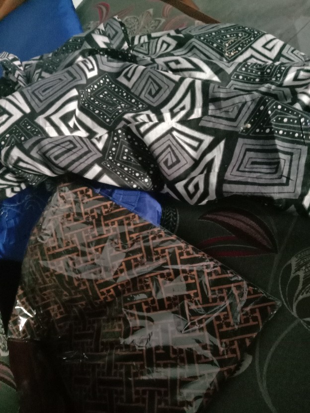 Kemeja Batik Pria Lengan Pendek Size M L Xl Xxl  Bswart Batik Hrb026 Kenongo Hem Strimin Coklat