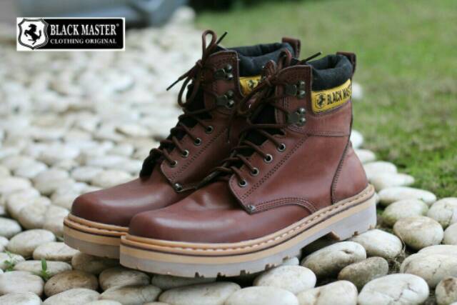 KULIT SAPI ASLI SEPATU BOOT FULL KULIT ASLI ! BLACKMASTER CAT