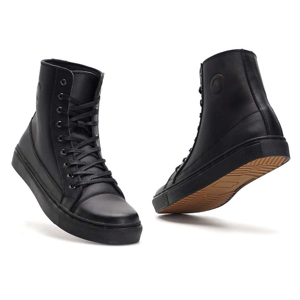 VALDEMAR FULL BLACK (KULIT ASLI) |ManNeedMe x Greata| Sepatu Boots Pria Casual Boot ORIGINAL