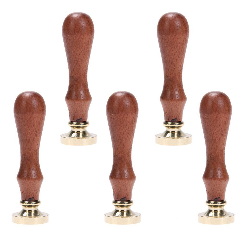 

T1 Portable Copper Head Stamp DIY Paint Wax Envelope Sealing Seal with Wood Handle K6