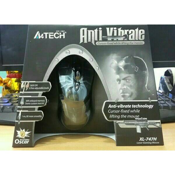 Mouse Gaming A4tech X7 XL- 747 Anti Vibrate Edisi Spider 