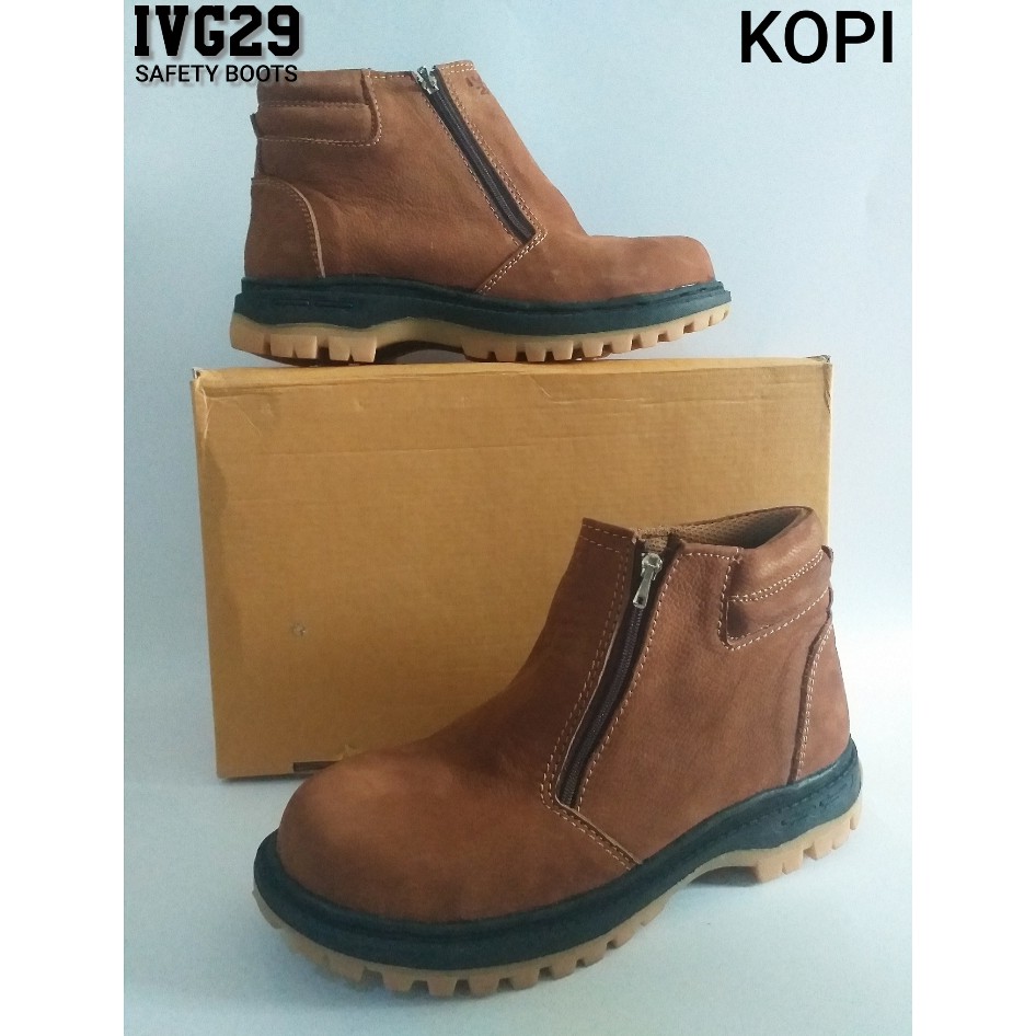 SEPATU SAFETY BOOTS KULIT SAPI IVG29