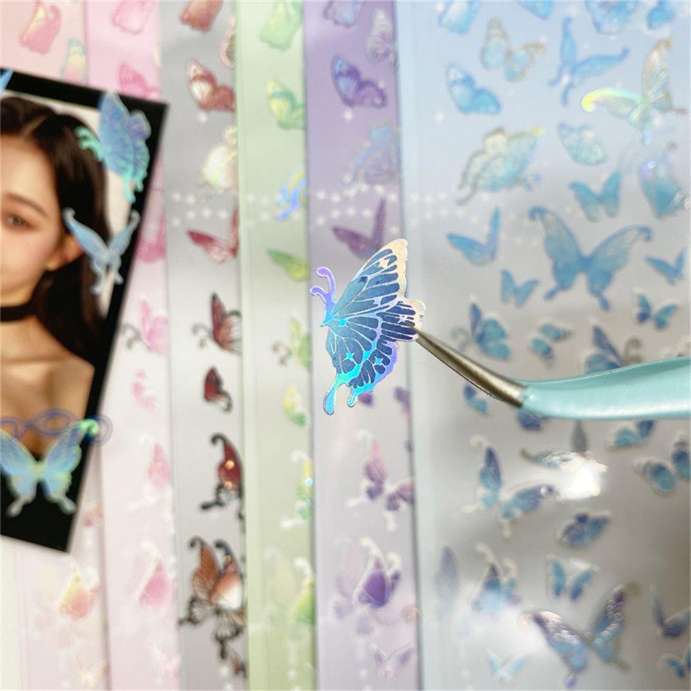 Agustina Stiker Laser Tahan Air Kawaii Hadiah Natal Album Jurnal Alat Tulis DIY Dekorasi Stiker