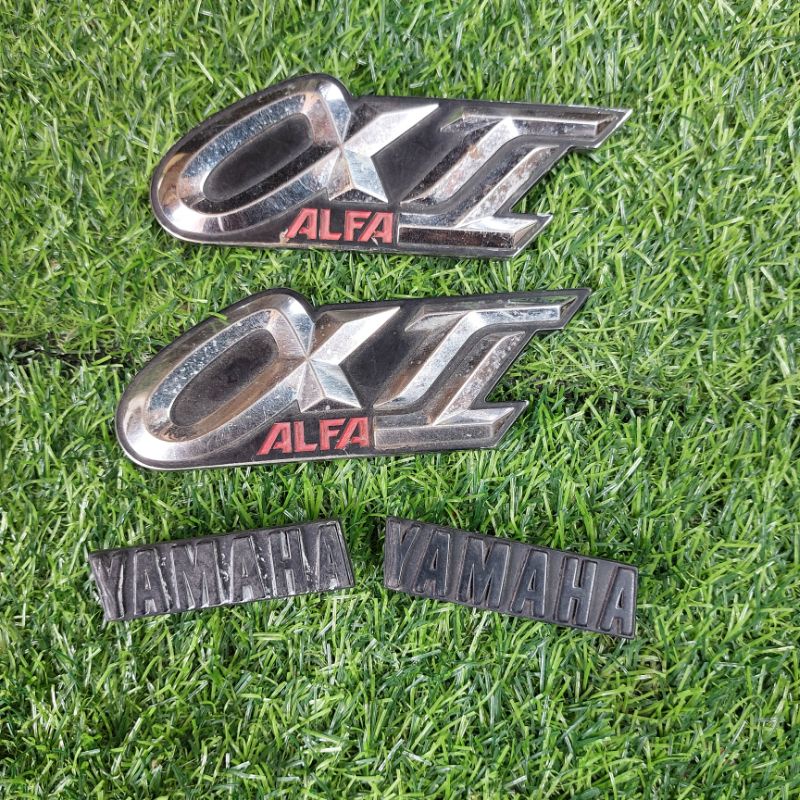 emblem logo body samping dek samping yamaha alfa alfa tua old original