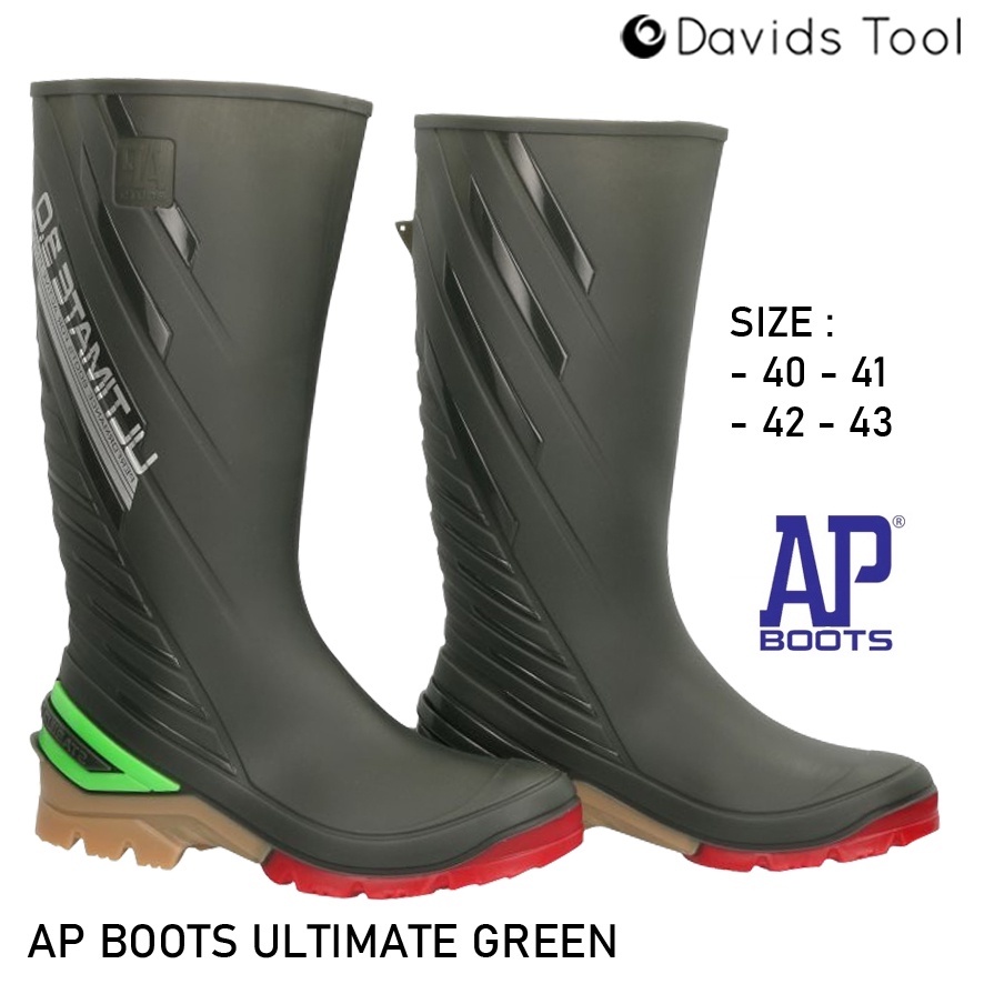 Ap Boots Sepatu Boot Proyek Tukang Bangunan Safety Ultimate Green 2015
