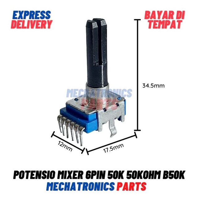 [5660] POTENSIO MIXER 6PIN 50K 50KOHM B50K