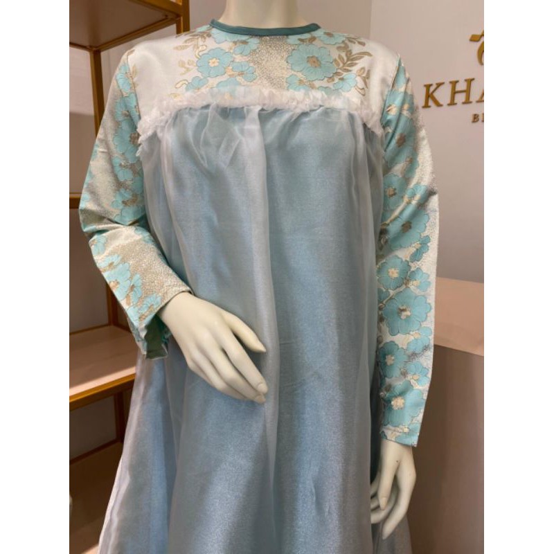 gaun jaguard kombinasi organza/gamis pesta muslim/wedding dress