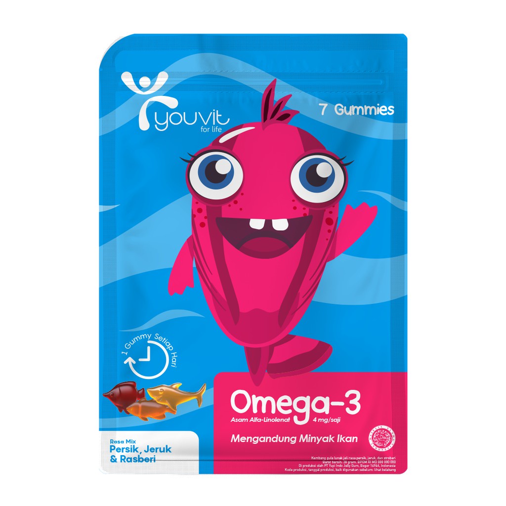 YOUVIT GUMMY OMEGA 3 ANAK 1 SAHCHET ISI 7 GUMMY